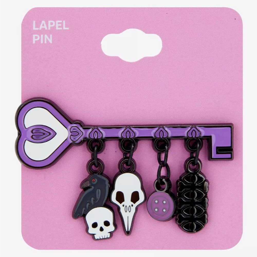Crow Key‎ Charm Enamel Pin Hot Topic